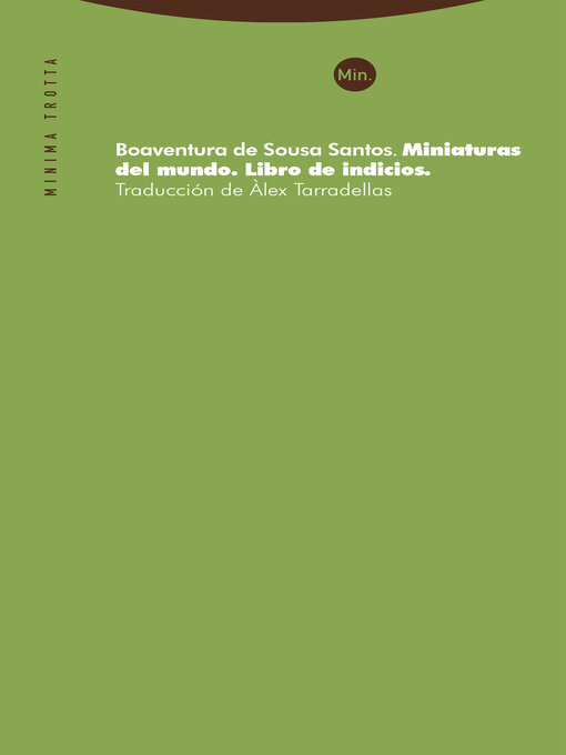Title details for Miniaturas del mundo by Boaventura de Sousa Santos - Available